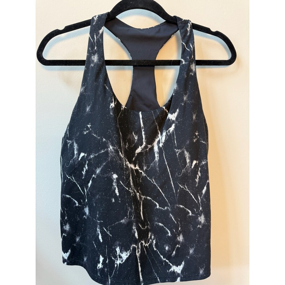Old Navy Active Black Marble Racerback Tank Size XL